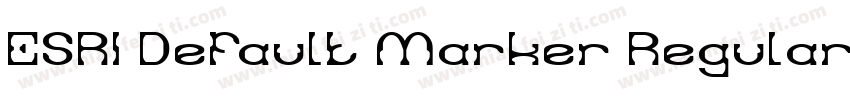 ESRI Default Marker Regular字体转换